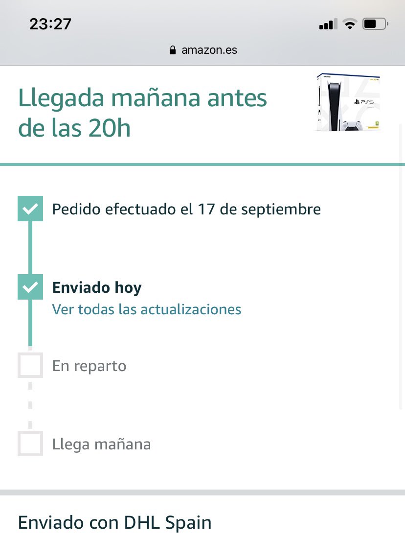 frantxu_zz's tweet photo. @befreslo No culparía a Amazon y culparía más a la agencia de transporte. Yo creo que ellos las han mandado a todos hoy. Y me reserva es del día 17 también. https://t.co/xUXmuDg7FC