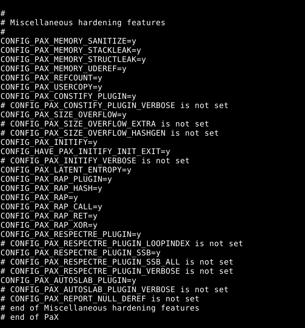 uid1000's tweet photo. Looking at a private version of PaX/grsec from the 2nd half of this year, there's no probabilistic xor cookie retaddr protection for the 'iret' insn case. I'm not saying it can't be done &amp; I'm also not saying it isn't implemented in some later or exotic commercial version. https://t.co/wlcWaN5dX8