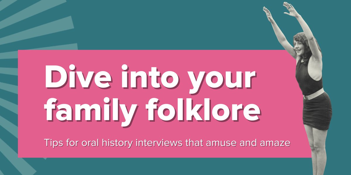 Whether all together for the holiday or scheduling the reunion over Zoom, you can get that  #FamilyFolklore recorded for the future! Here are a few tips for an  #OralHistory interview - capture secret-ingredient recipes, Grandma's favorite dance moves or tales of immigration.