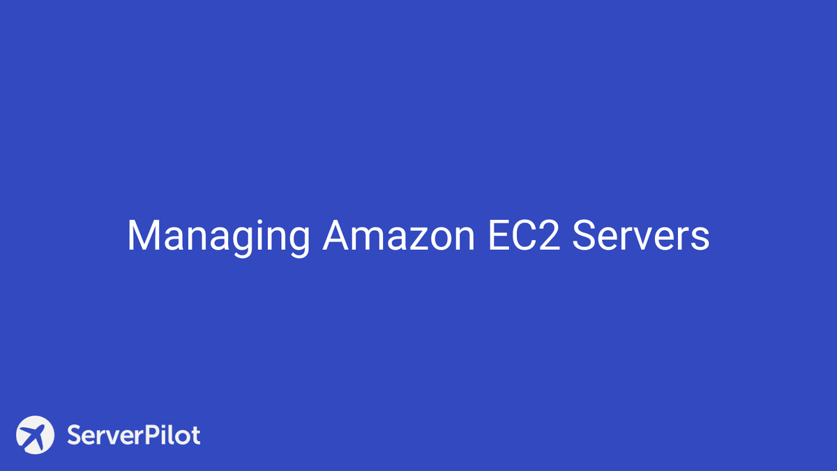 ServerPilot's tweet image. Looking to create and manage an Amazon EC2 server? Find out all you need to know here serverpilot.io/docs/managing-…

#servers #servermanagement #cloudcomputing #EC2 @awscloud #AWS