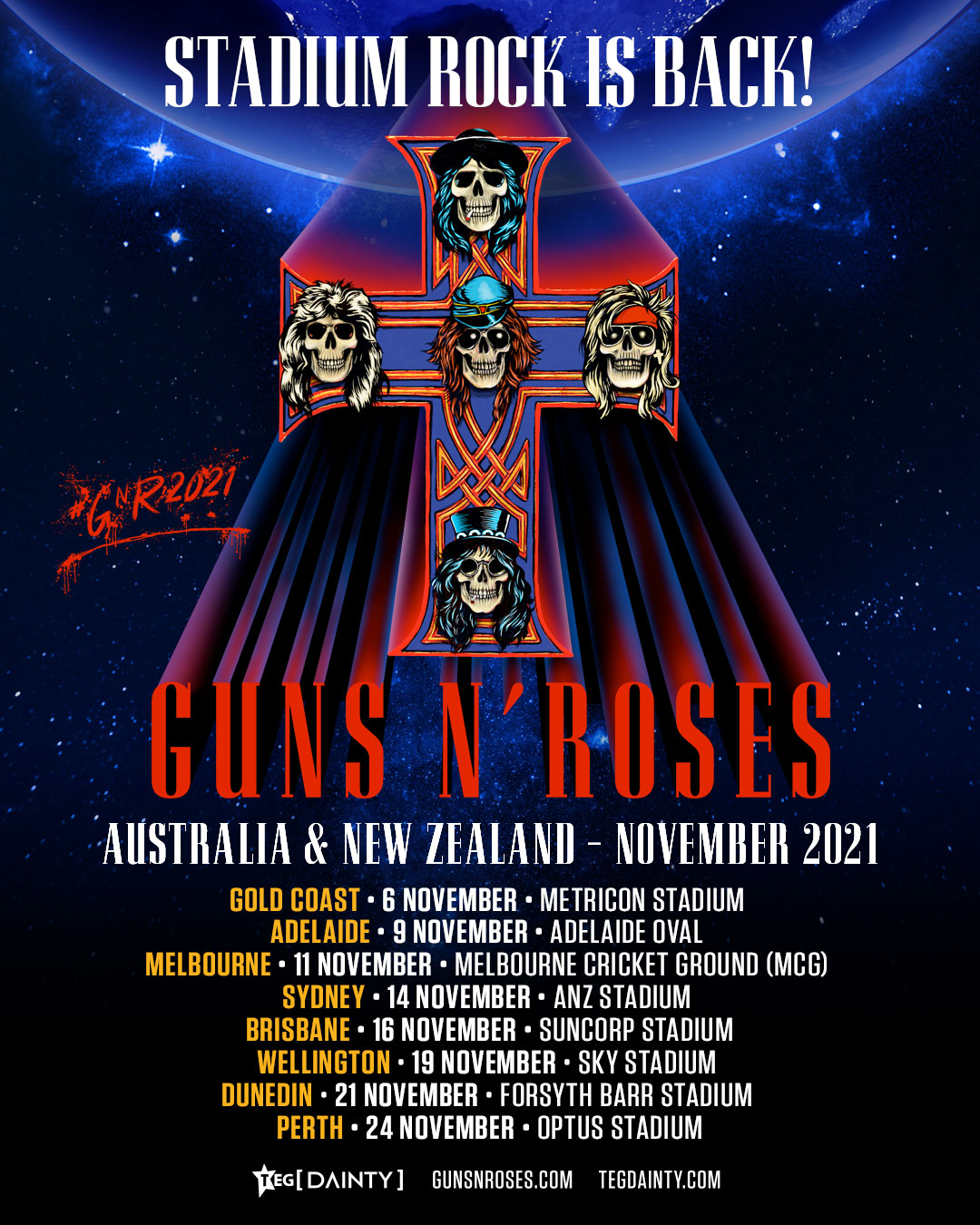 Guns N Roses On Twitter Get Ready Australia New Zealand 2021 Https T Co Ova9lftzbg Twitter