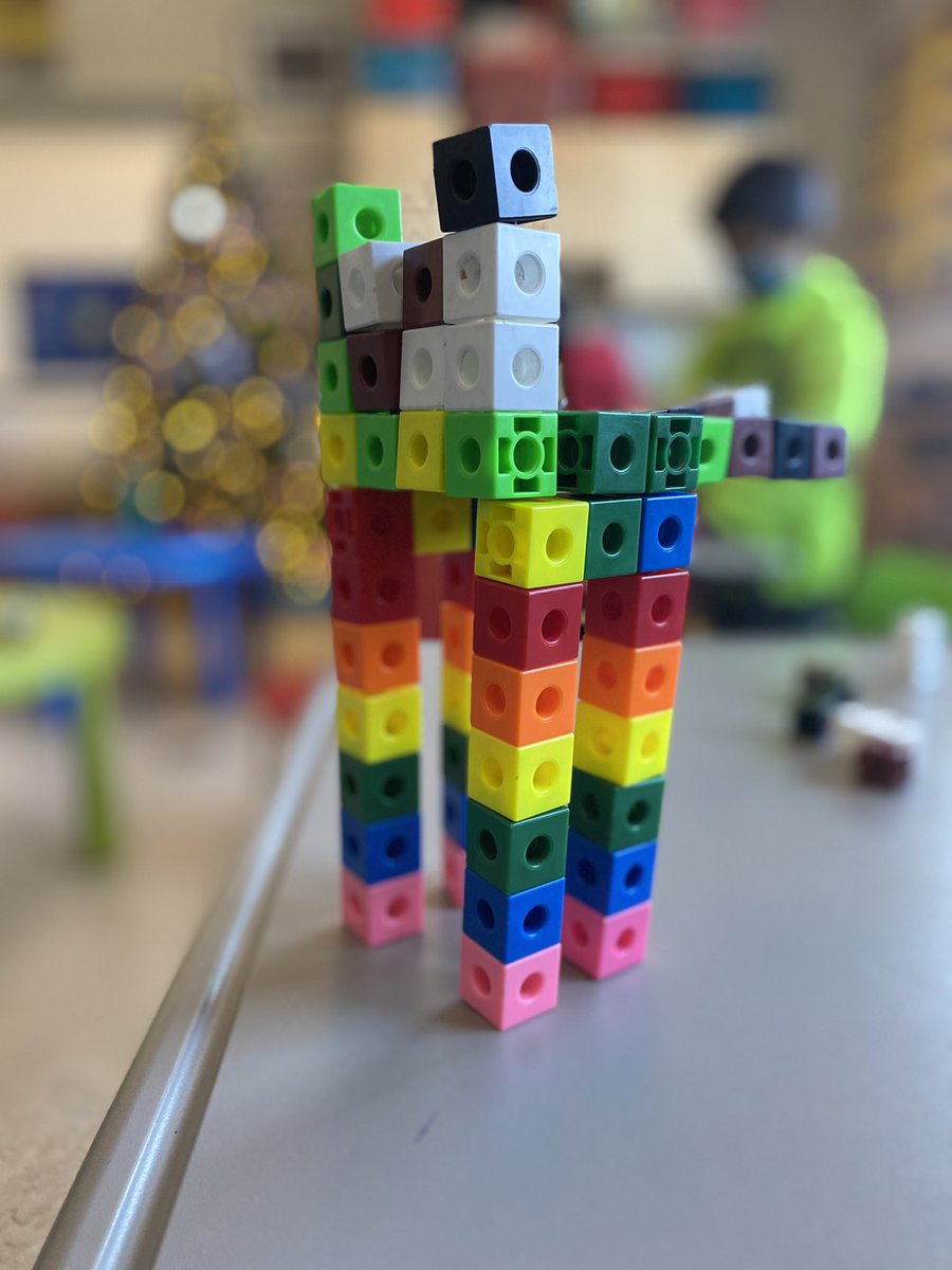 JessyAngeline2's tweet image. Had a blast teaching patterns in grade 3/4 math with MathLink Cubes today! At the end of the lesson we had some fun and their assignment was to assemble a “3D dog using all 6 colours of the rainbow” . This one was the winner! @SaintTofC #learningpatterns