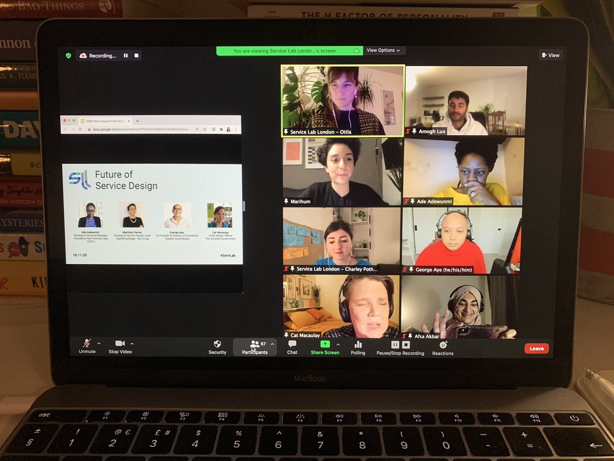 ServiceLabLDN's tweet photo. Our last remote event for this year! So glad to have all the fab servlabbers with us tonight to kick off this event on โFuture of Service Designโ w/ @operanomad @Adewunmi @marihum_ @georgeaye #ServLab https://t.co/OGO1vrg6LY