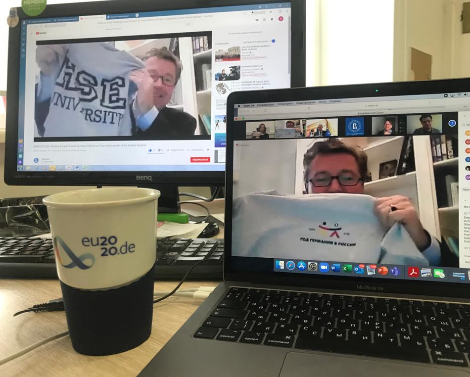 Посол #фонГайр провел сегодня открытую лекцию перед более чем 150 студентами <a href="/SU_HSE/">НИУ ВШЭ</a> +др. вузов на тему "Перспективы Европы" и ответил на вопросы об отношениях 🇷🇺-🇪🇺, 🇪🇺-🇨🇳, миграции, зелёной экономике и др. Запись лекции: youtu.be/xPk__9cs4yg
#EU2020DE #ГодГермании