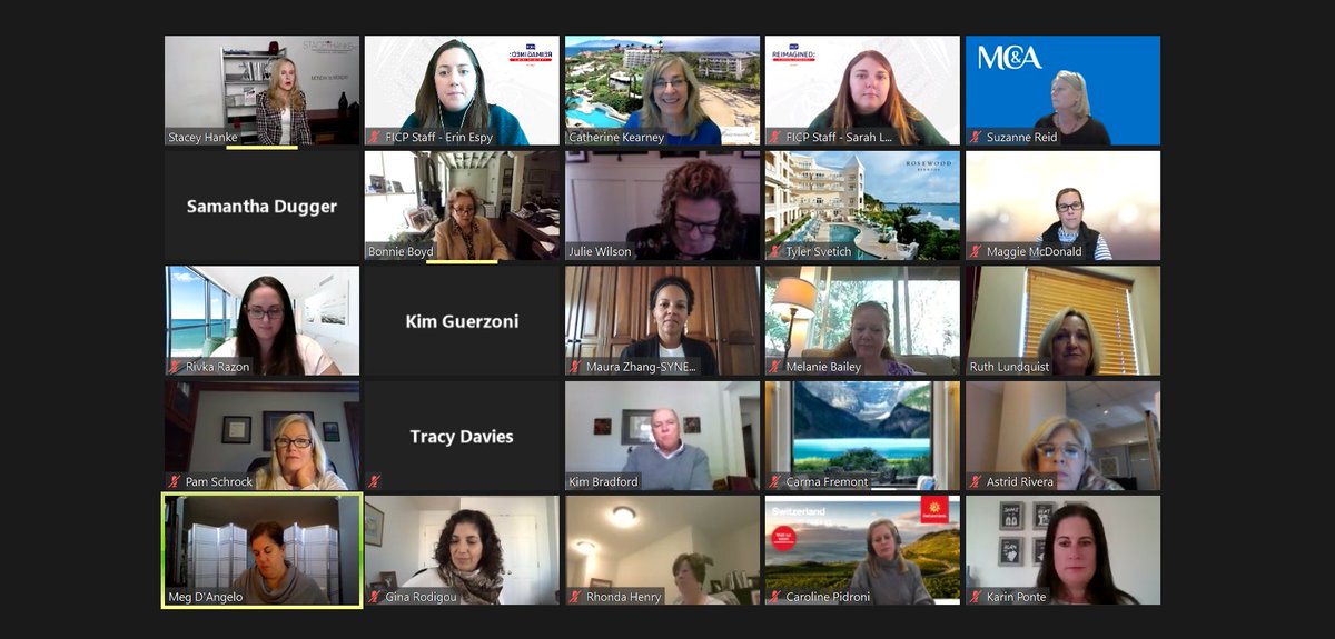FICP's tweet photo. Live now: @StaceyHankeInc is taking our questions about increasing our influence in the virtual setting -- we're even talking about Zoom backgrounds and what to wear! #ficp20 https://t.co/sMKUk3te9X