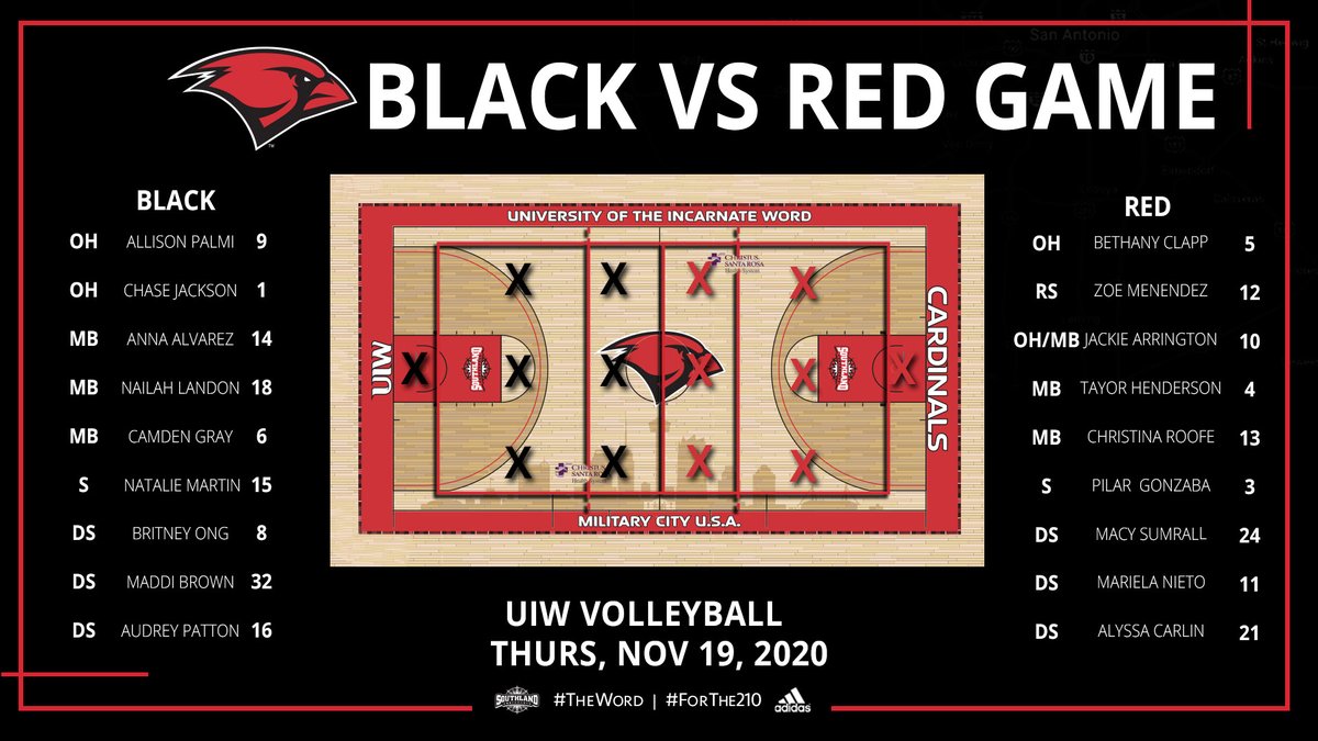 Check out the squads for tomorrow's intrasquad scrimmage! 

𝙱𝚕𝚊𝚌𝚔 𝚟𝚜 𝚁𝚎𝚍

Tune in at 2 PM TOMORROW 
🎥  bit.ly/35Ih4DV

#TheWord