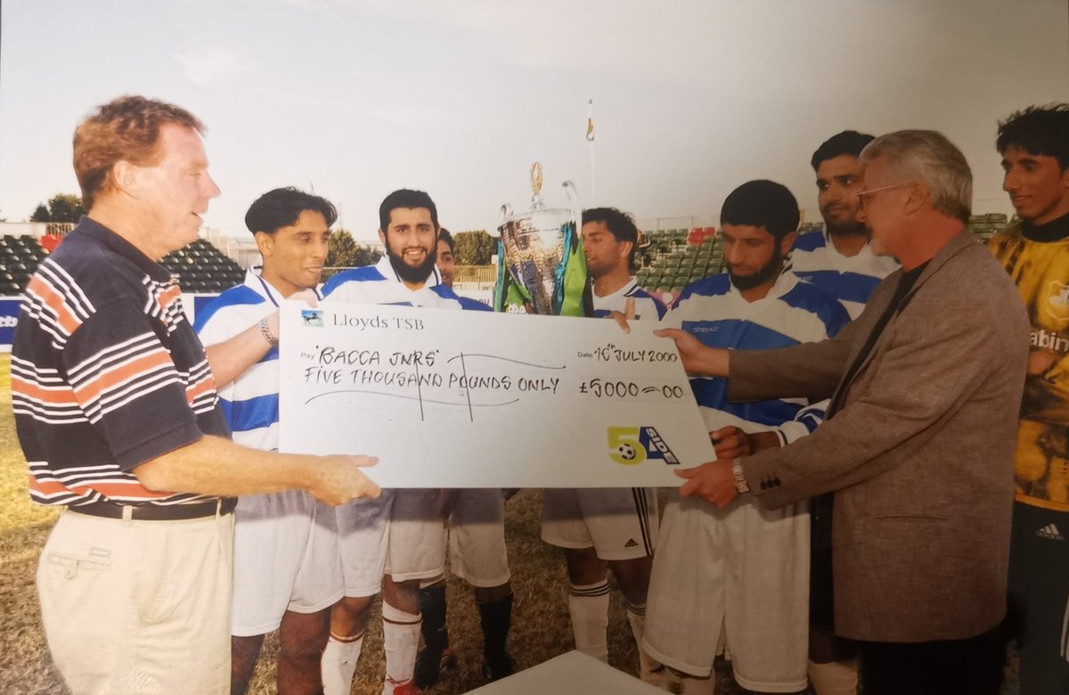 'South Asians can't play football' Clearing out cupboards and found these...Blast from the past. 20 years ago my friends, who I played 5 A Side footy with, won the UK 5 A Side championships run by News Of The World with the best 64 teams from UK, competing at Hackney Marshes..