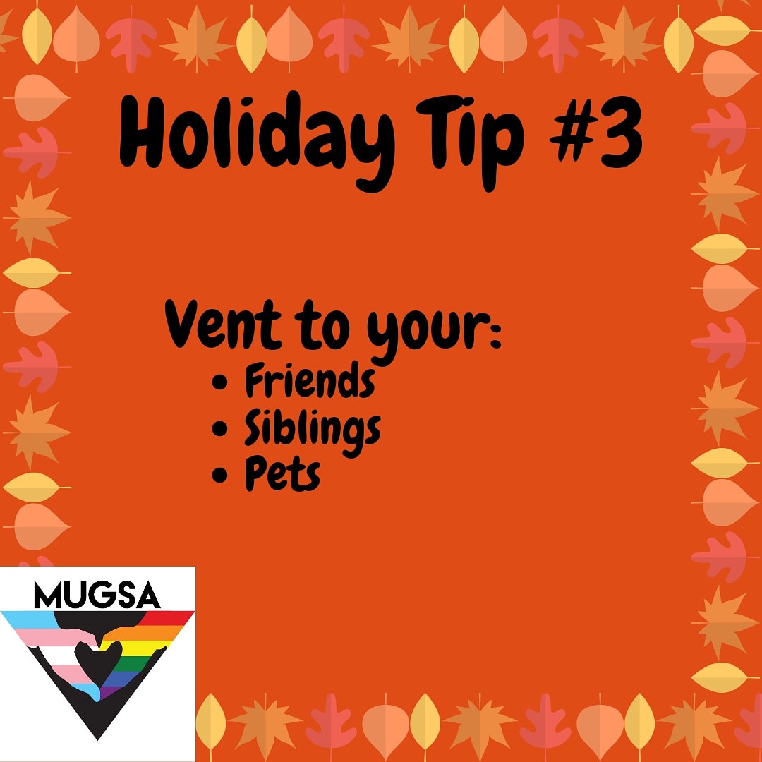 mu_gsa's tweet photo. There is nothing wrong with venting about your friends or family! Need a safe, LGBTQ+ space to do that? Contact our DL coordinator at mugsa-dl@maryville.edu
•
•
•
#community #diversity #education #equality #getinvolvedmu #inclusion #inclusivemu #lgbt #lgbtqia #mually #queer https://t.co/sI3aes1Jgb