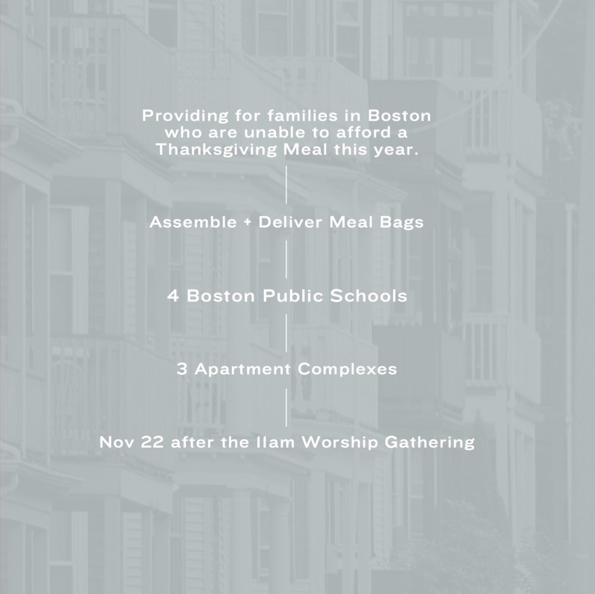 CRCBoston's tweet image. This Sunday we’re assembling and delivering Thanksgiving meals for families in our our community. We could use your help! Be sure to register for the 11am Worship Gathering. Link in profile. #FORBOS