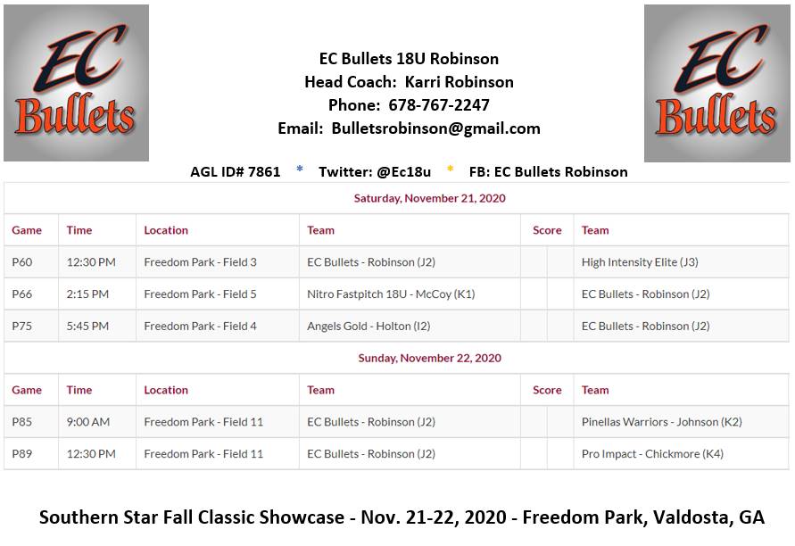 Ec18u's tweet photo. Catch us in action this weekend at the Southern Star Fall Classic Showcase in Valdosta, GA.  Games will be streamed live on AGL #7861 https://t.co/jt3VowyFtu