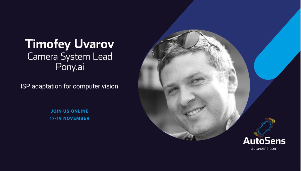 AutoSens_'s tweet photo. Join #AutoSens2020 for 'ISP adaptation for computer vision' with Timofey Uvarov, Camera System Lead, @PonyAI_tech #AutoSens2020 https://t.co/BGGfan2VbW https://t.co/G6tNWz9cmV