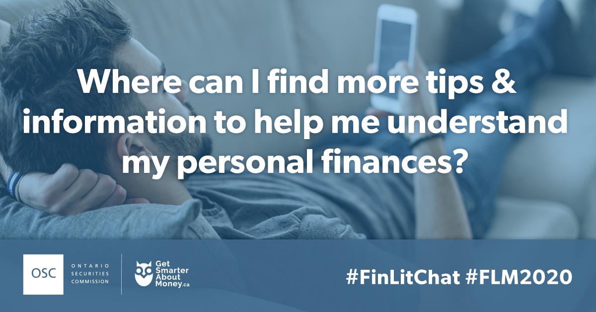smarter_money's tweet photo. Q4: Where can I find more tips & information to help me understand my personal finances? #FinLitChat #FLM2020 https://t.co/POvtgbGdSN