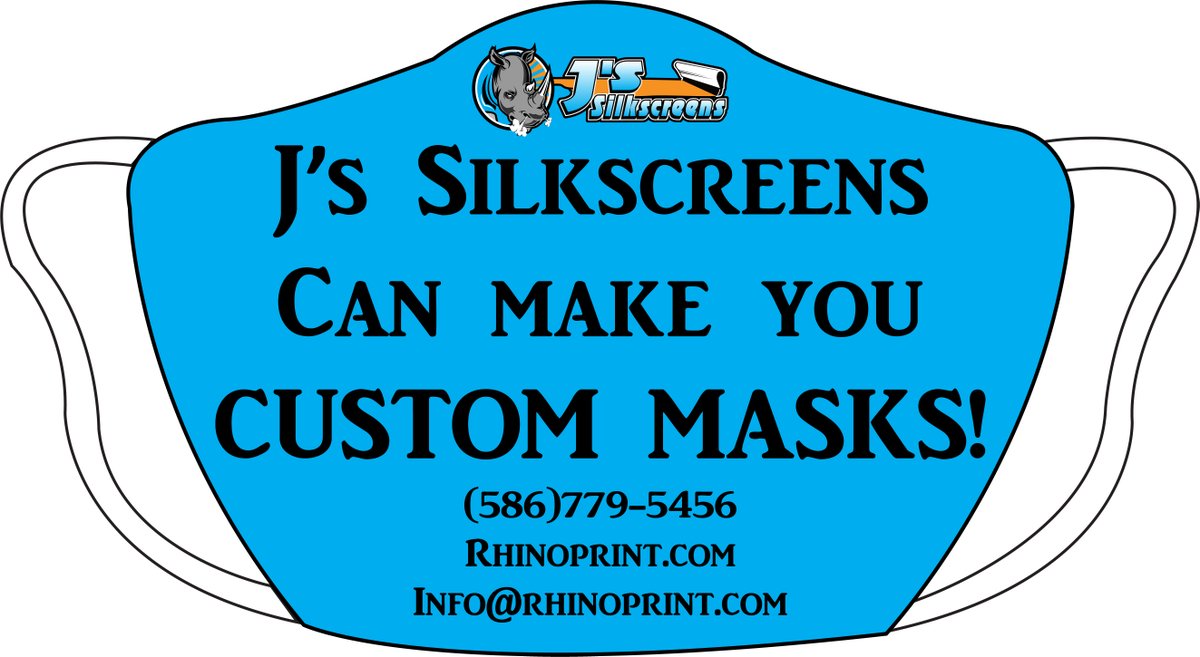 JsSilkscreens's tweet photo. 😷😷😷😷😷

Call us today for a quote!

We love to help!

#Jssilksceens #rhinoprint #custommasks #custommask #silkscreening #screenprinting #screenprint #silkscreen #smallbussiness #supportlocal #customtshirts #customgraphics #supportsmallbusinesses #eastpointemi https://t.co/RSV4USXSTY
