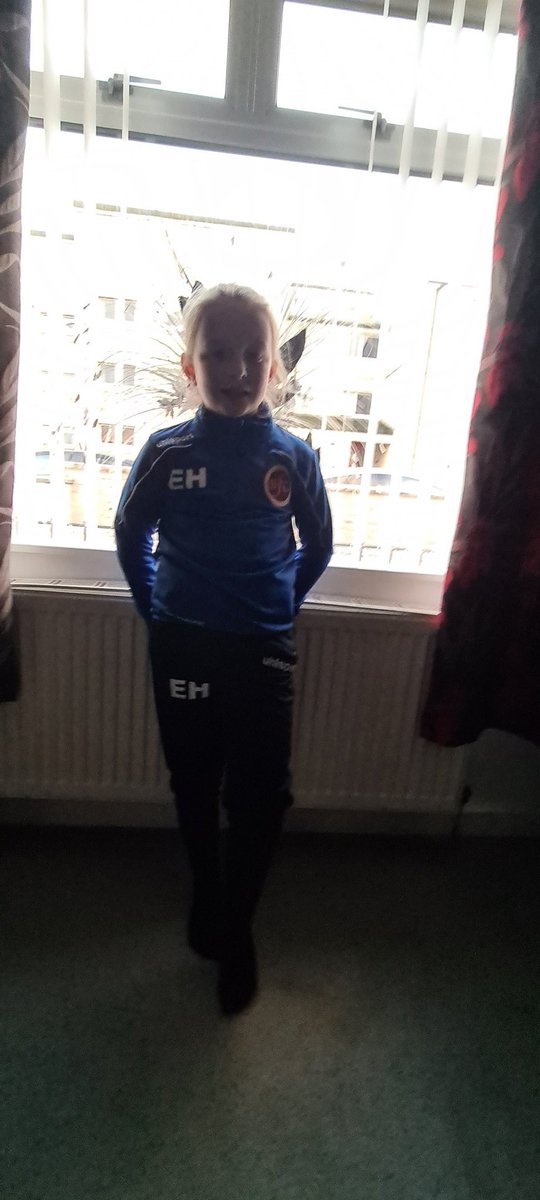HaxtonStuart's tweet image. Ma emeli all kitted out now in her third week and already won player of the week twice and netted 7 goals 🙌  shes absolutely loving it 💙⚽️👌