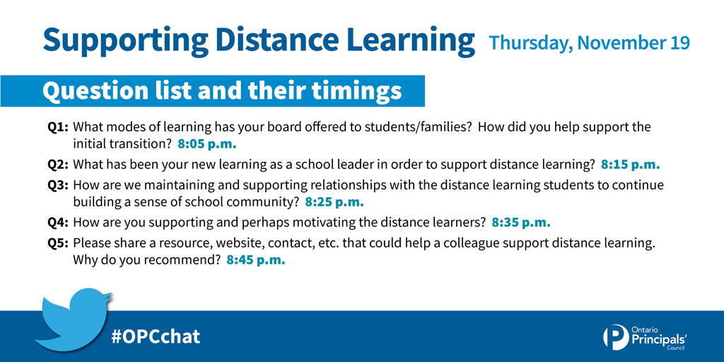 Join us tomorrow at 8pm EST for our next Twitter chat. Here are the Q's for your review. #OPCchat #OPCLeadLearn