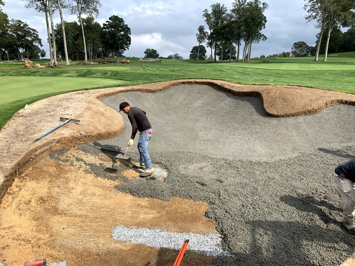 CapillaryFlow's tweet photo. Capillary Concrete bunkers being installed at Wilmington Country Club in Delaware with McDonald & Sons.
#capcon #bunkerliners #golf #golfcourse #golflife https://t.co/AHw7BEJgtL
