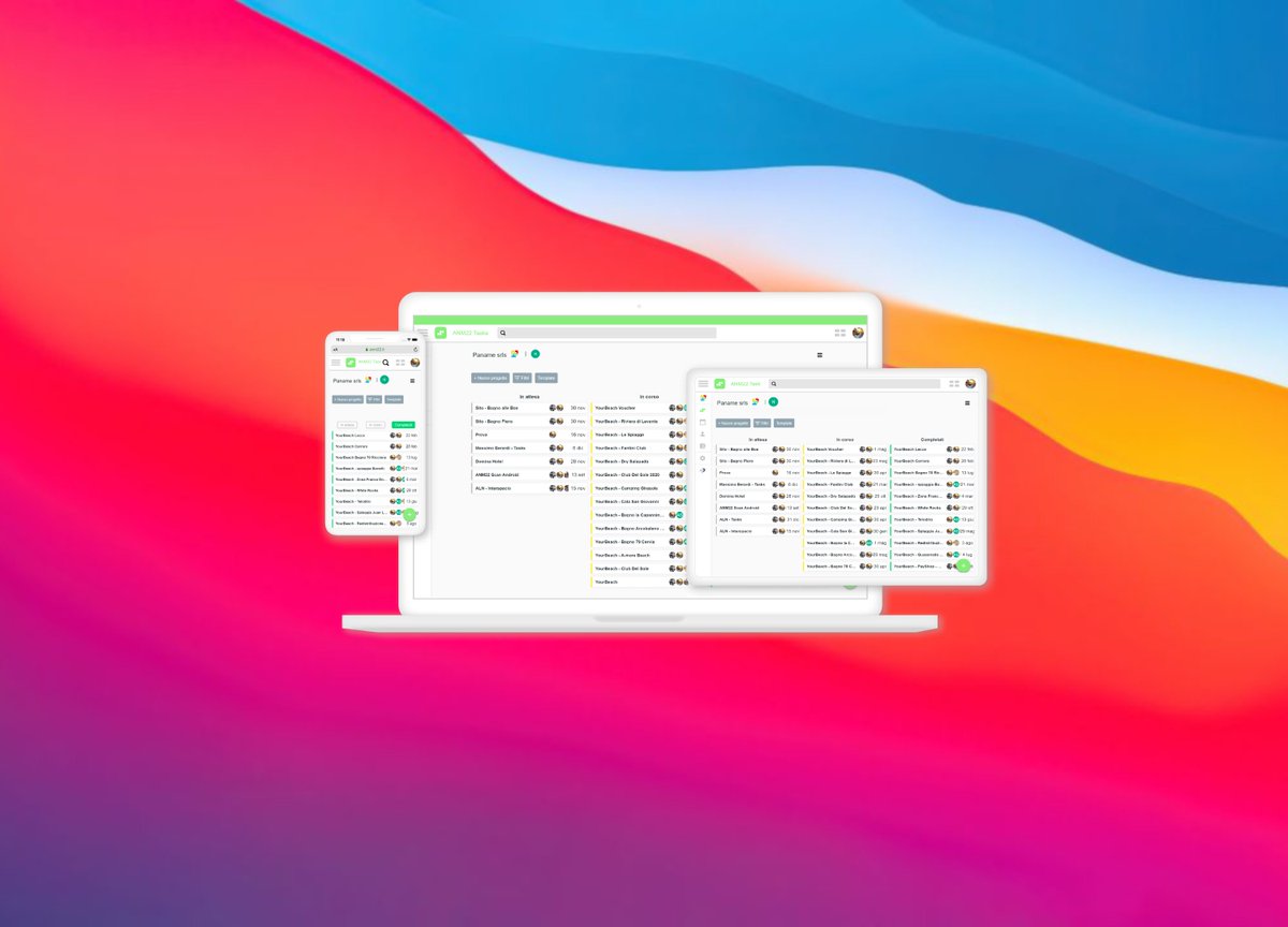 anm22it's tweet photo. Hai già provato la #suite #BeTasker sul nuovo #Apple #macOS #BigSur?

Gestisci i #progetti, le #spese, i #dipendenti, i #clienti e tanto altro da un'unica piattaforma in #cloud.

Inizia subito a usare BeTasker per la tua azienda
👉 https://t.co/JXzOU1sea1 https://t.co/bqmtZn1pOy