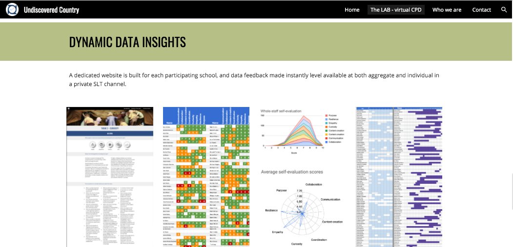 Our wellbeing and CPD programmes for schools are an effective and affordable way to support staff at this challenging time. We are offering a 30% reduction on our 'Knowing' programme if booked before Christmas and delivered before July 2021. Book online: undiscoveredcountry.org.uk/contact