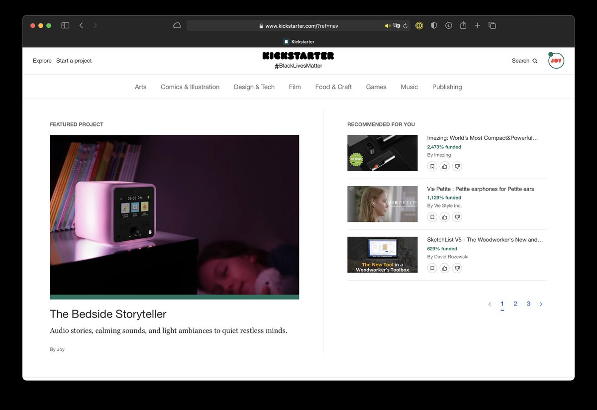 JOYfamilytech's tweet photo. Calmy is Featured Projet of the Day on Kickstarter 🥳
Last chance to get Calmy at $79. Then price goes to $109
https://t.co/EfKCG6qBRo
.
#kickstarter #crowdfunding #imagination #goodhabits #relaxing #storyteller #calmingsounds https://t.co/P3sn2vWuWR