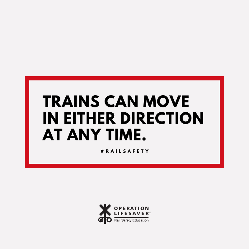 olinational's tweet photo. #DYK: #Trains can move in either direction at any time. Sometimes, the railroad cars are pushed by a locomotive instead of pulled. This is especially true in commuter and light rail passenger service.

#RailSafety
#StopTrackTragedies https://t.co/cRYLvnoXpW