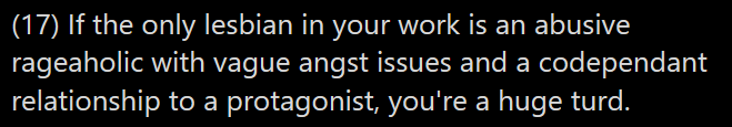 WELCOME TO THE FUN TIMES AD HOMINEM ATTACKS!!!! \\o/ This will go on for a few tweets. It's like a fun party!These could have been entirely reasonable points about being mindful of issues of representation and avoiding tokenism, but maybe OP felt like it needed to be spicier?