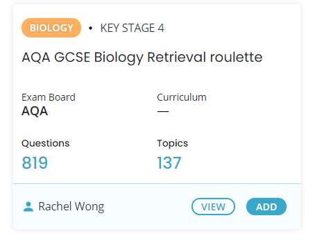 adamboxer1's tweet photo. SCIENCE PEOPLE!!!

There are now banks of questions for the whole of AQA GCSE free and available on @Carousel_Learn's community page. This means you can set your students flashcards and quizzes on any topic within seconds - it's a no-brainer to my mind. 

Please share and RT! https://t.co/pR8Z73HYBp