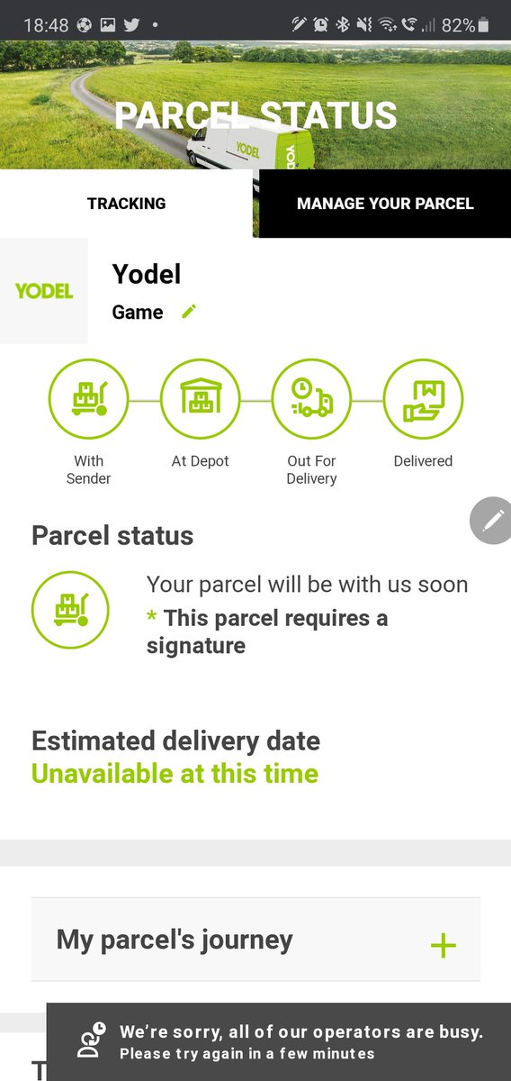 NathanNanwar's tweet photo. Pre-ordered PS5 in wave 1 from @GAMEdigital, with royal mail 24 delivery guaranteed delivery day 1. The  cretins changed to @YodelOnline, who have unsurprisingly messed it up. #yodel #ps5 https://t.co/i5ht1xB5sS