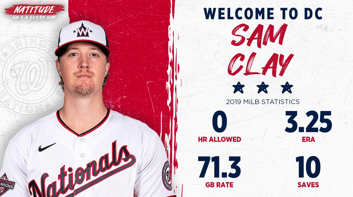 The Washington Nationals have agreed to terms on a Major League contract with left-handed pitcher Sam Clay.

🔗 // bit.ly/2Khi7lP