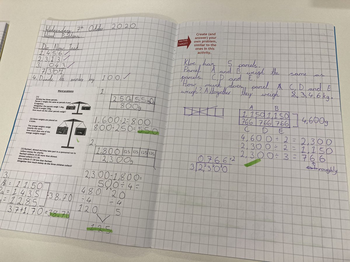 Some beautifully presented work at @KingsHeathPri This is a perfect example of our expectations for Maths in Key Stage 2 @KHPAMRA1 @KhpaF @KhpaMr @KhpaPrincipal #presentation #donow #retrieval #onenumberabox #markingsticker