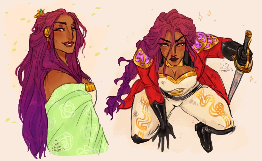LatinaLinaArt's tweet photo. Nadia doodles in between homework✨🥴🌹
#TheArcanaGame #thearcana #nadiasatrinava https://t.co/xWco2vUa2F