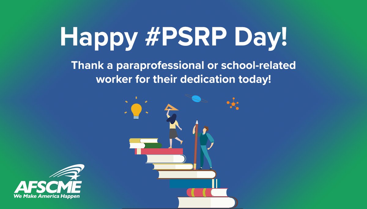 AFSCME's tweet photo. We are so thankful for paraprofessional and school-related support personnel for their commitment and tireless dedication to their communities, especially during this difficult time. No K-12 school could run without them. #PSRPDay #ThankSupportStaff https://t.co/8V1EOeWHzX