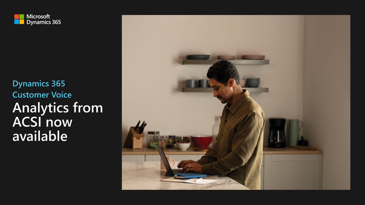 MSFTDynamics365's tweet image. Analytics from the American Customer Satisfaction Index are now available in #MSDyn365 Customer Voice, including a free survey template for the banking industry. Learn more: msft.it/6019pGlyd