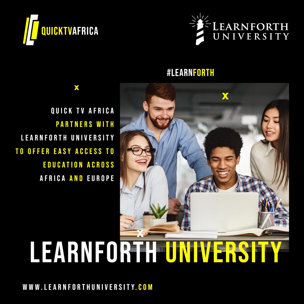 learnforth's tweet photo. Partnership with @quicktvafrica #Learnforth https://t.co/TCeqtOTmgZ