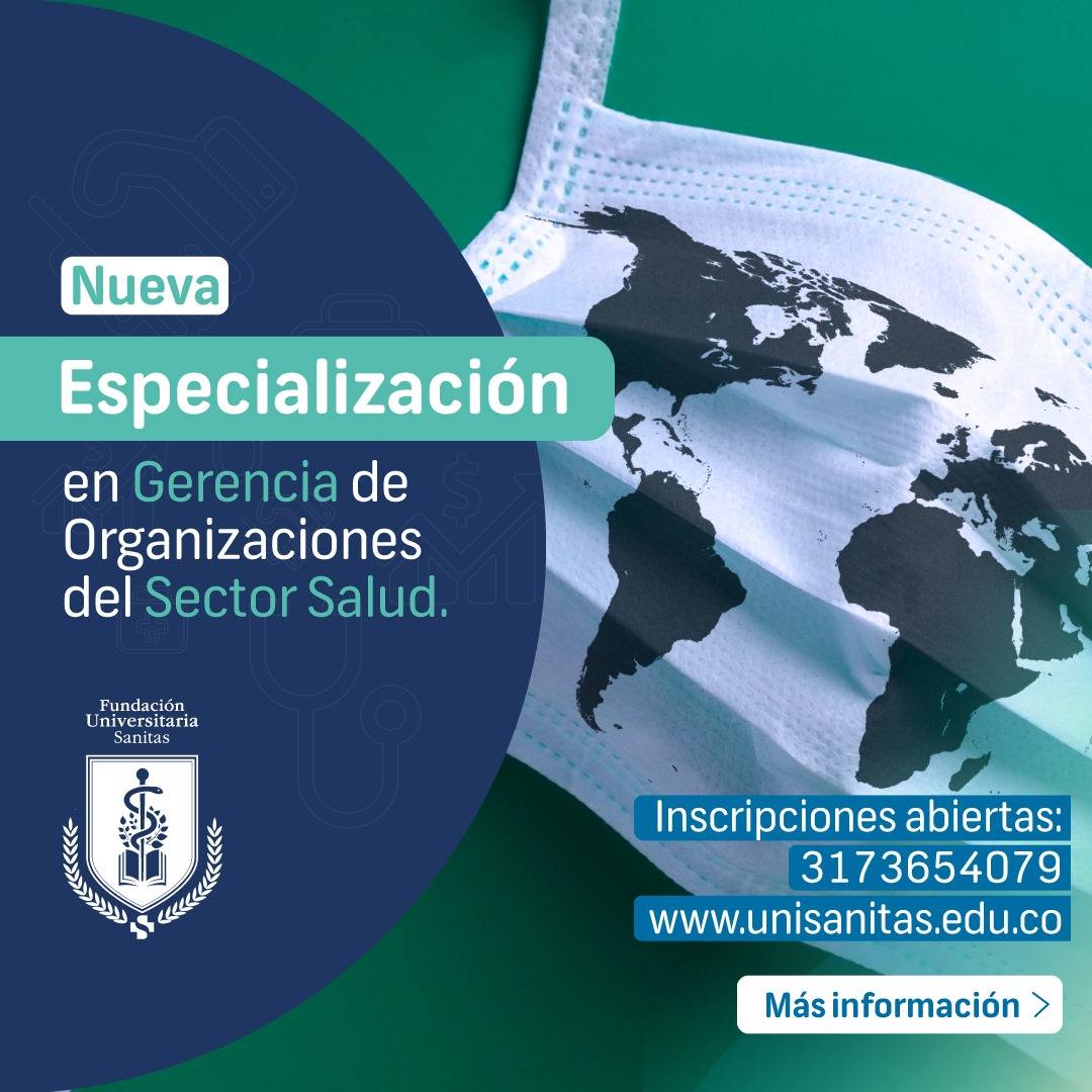 UNISANITAS1's tweet photo. Transforma y lidera el sector de la salud a través de la nueva especialización ofertada por Unisanitas #GerenciadeOrganizacionesdelSectorSalud.

Resuelve todas tus dudas e inquietudes y anímate a formar parte de la comunidad Unisanitas. https://t.co/0V2lDzhYYU