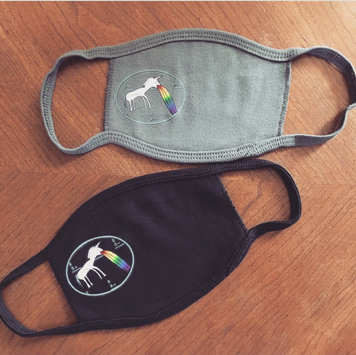 folkuke's tweet photo. #FolkUke Face Mask anyone? 100% organic cotton (2 layers)! Show your FU love on your face with our cute little rainbow unicorn puker. If you’d rather love us secretly, you could just wear it backwards but still enjoy organic cotton on your face. https://t.co/jSML9CX8jc https://t.co/xiYvAIgwoR