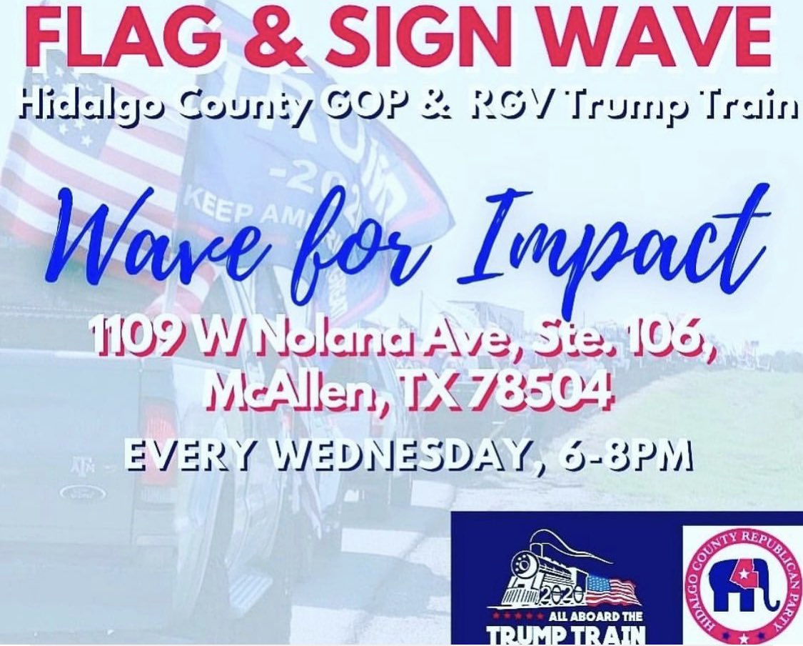 HidalgoCoGOP's tweet photo. I love Wednesday’s at the Hidalgo County GOP! Don’t forget to bring your favorite flag!! We have some available at HQ suite 306!! #LetsGoHidalgo #SouthTexas #KAG #HCGOP #RGVTrain https://t.co/0UqBfJol2x