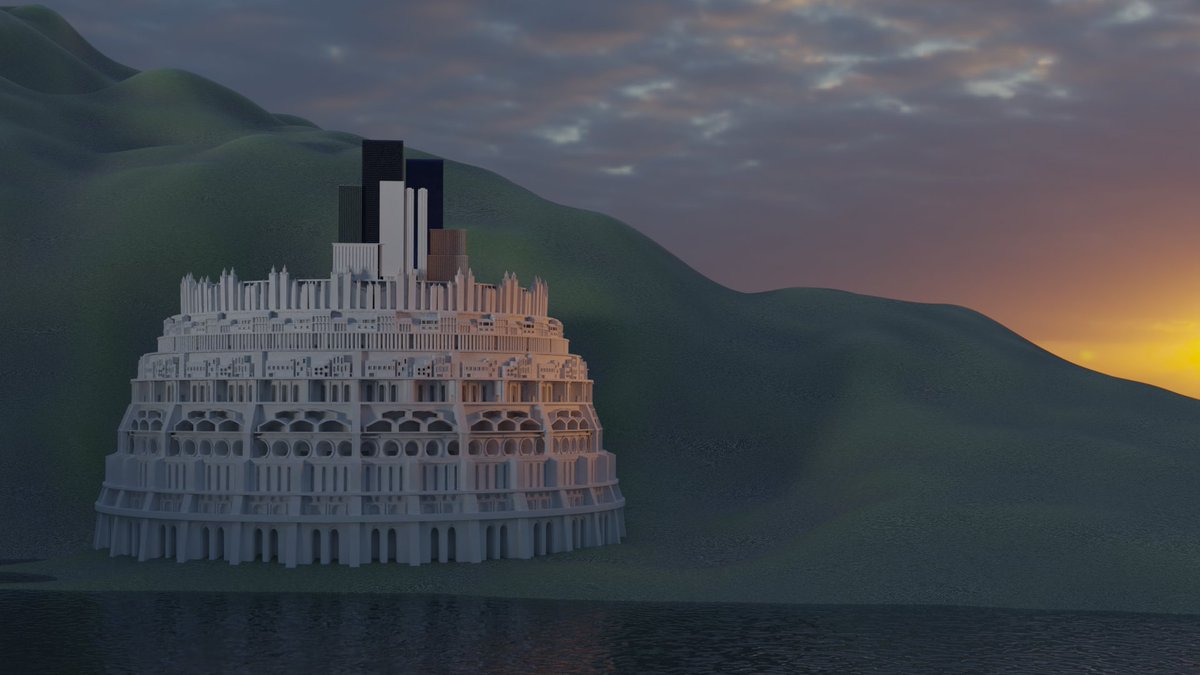 SamoylovToday's tweet photo. The Tower of Babel
Added a sketch of landscape
Part9
#3D #3dart #blender #architect #babel #thetowerofbabel #tower #lowpoly #EquitableBuilding #SeagramBuilding #WainwrightBuilding https://t.co/DqiltMmcnH