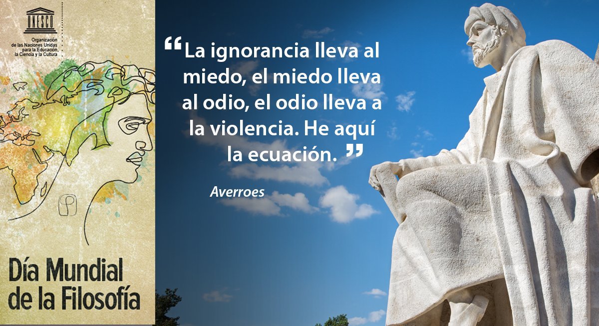 ONU_es's tweet photo. La filosofía desarrolla el pensamiento crítico y aporta conocimientos que fomentan el diálogo y el entendimiento. 

El #DíadelaFilosofía invita a mantener viva la sed de sabiduría que ayuda a desterrar los odios y la intolerancia. https://t.co/xxuYWPDGec https://t.co/ksAFyBk4Xg