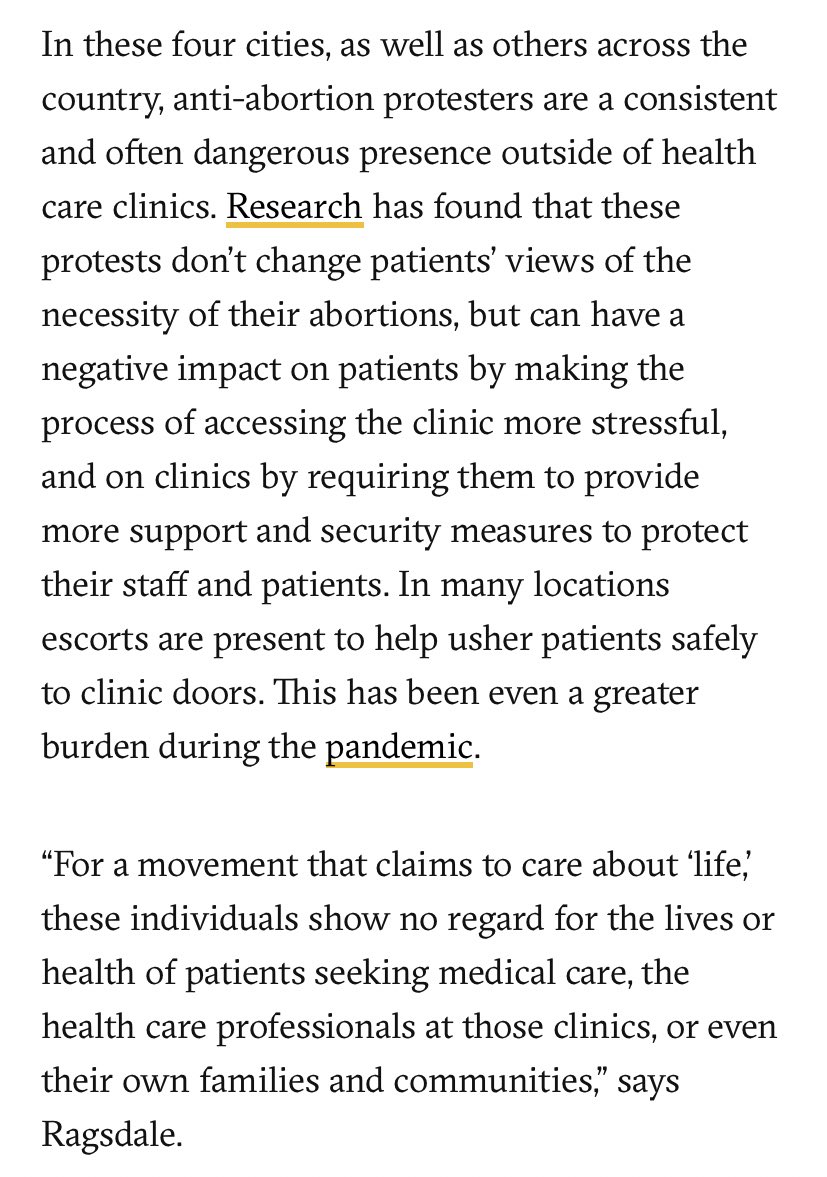 Looked at how research shows anti-abortion protests are  #NotCounseling and causes a great burden on patients and staff  https://therealnews.com/anti-abortion-protesters-get-special-treatment-from-the-police