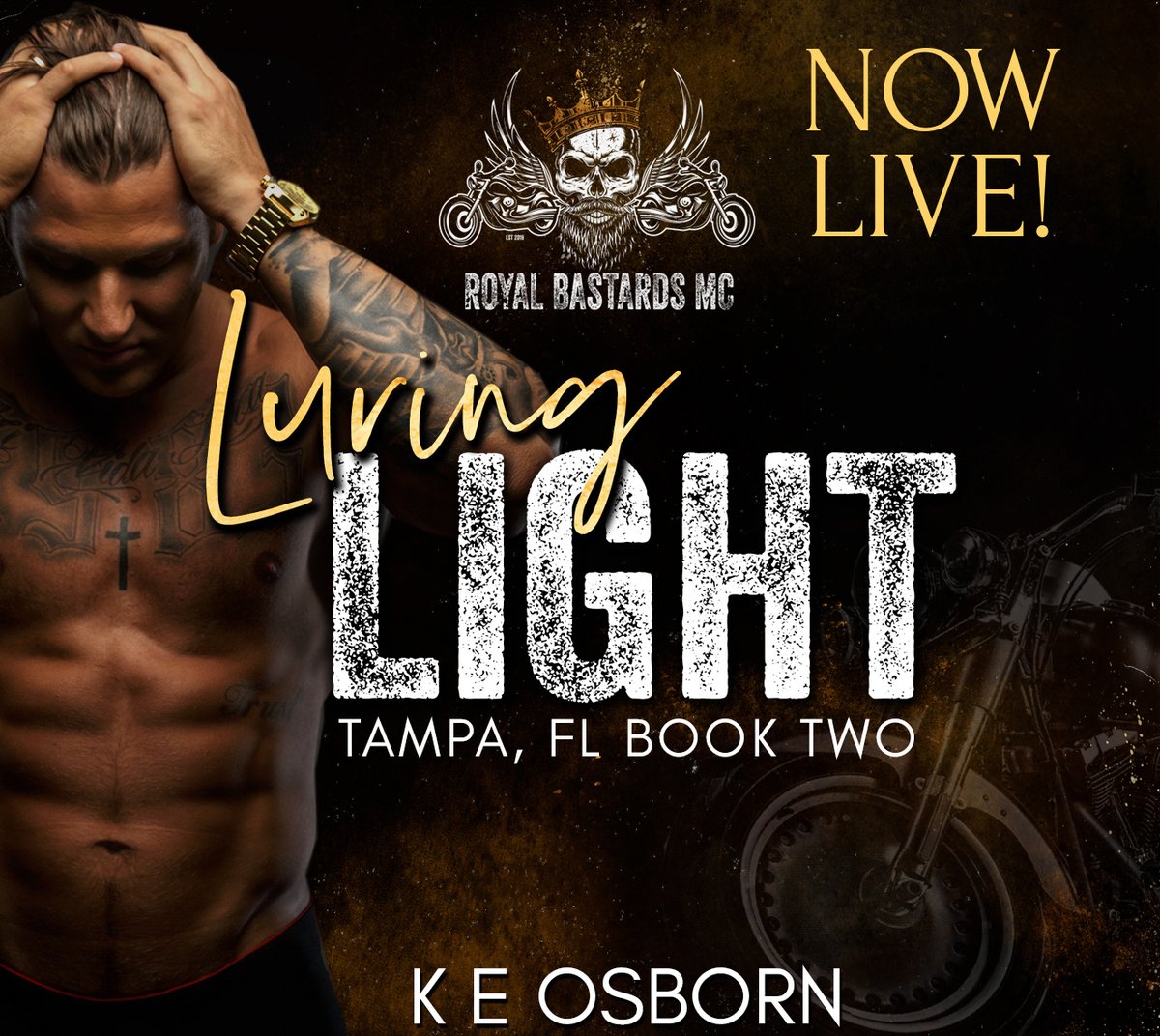 TheNextStepPR's tweet photo. 💛🏍 Now LIVE! 🏍💛
#LuringLight by @KEOsbornAuthor
#LuringLightPromo #KEOsborn #TheRoyalBastardsTampaMCSeries
#BookTwo #NowAvailable #MCRomance
#Buy https://t.co/Q9lxe1omZf
#Add to GR https://t.co/c02ECYxVjT
#Hosted @TheNextStepPR https://t.co/qg0oaleEDE