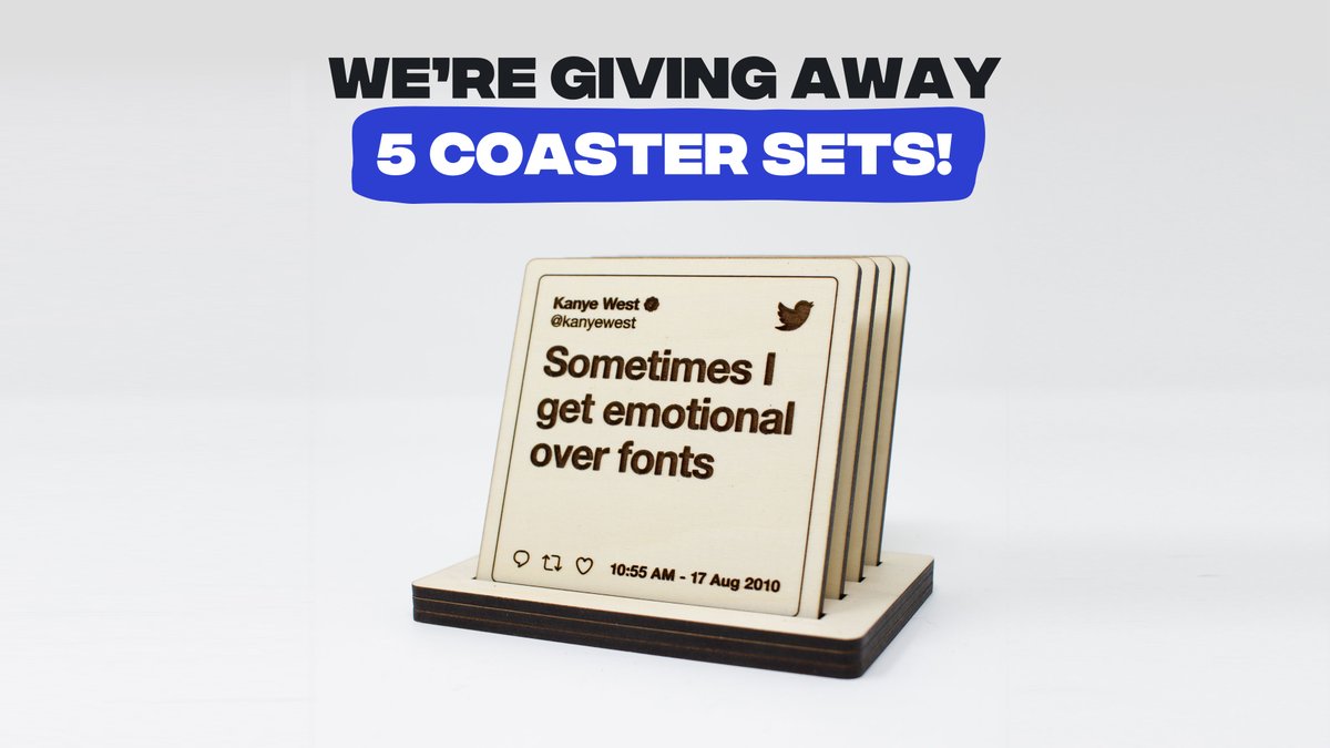 LasersLOL's tweet photo. We're randomly giving away 5 coaster sets to anyone who retweets this!

Retweet by November 25 to enter! ⚡🐦🎉

https://t.co/ceKwuQYLeg https://t.co/oa4puPmi5f
