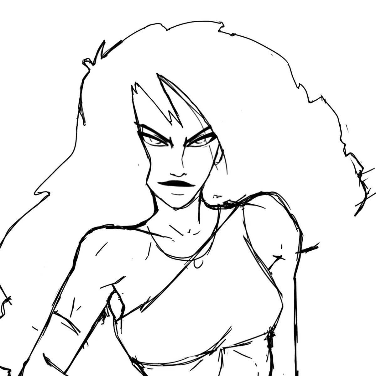 Shego Sketch! One of my cleaner sketches #shego 