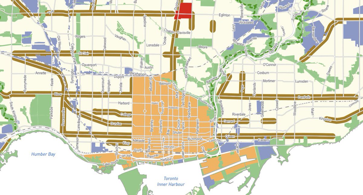 From the city’s official plan. Yellow is untouchable. The dark gold strips are one place development is allowed. Most of these new heritage listings are in those zones 8/