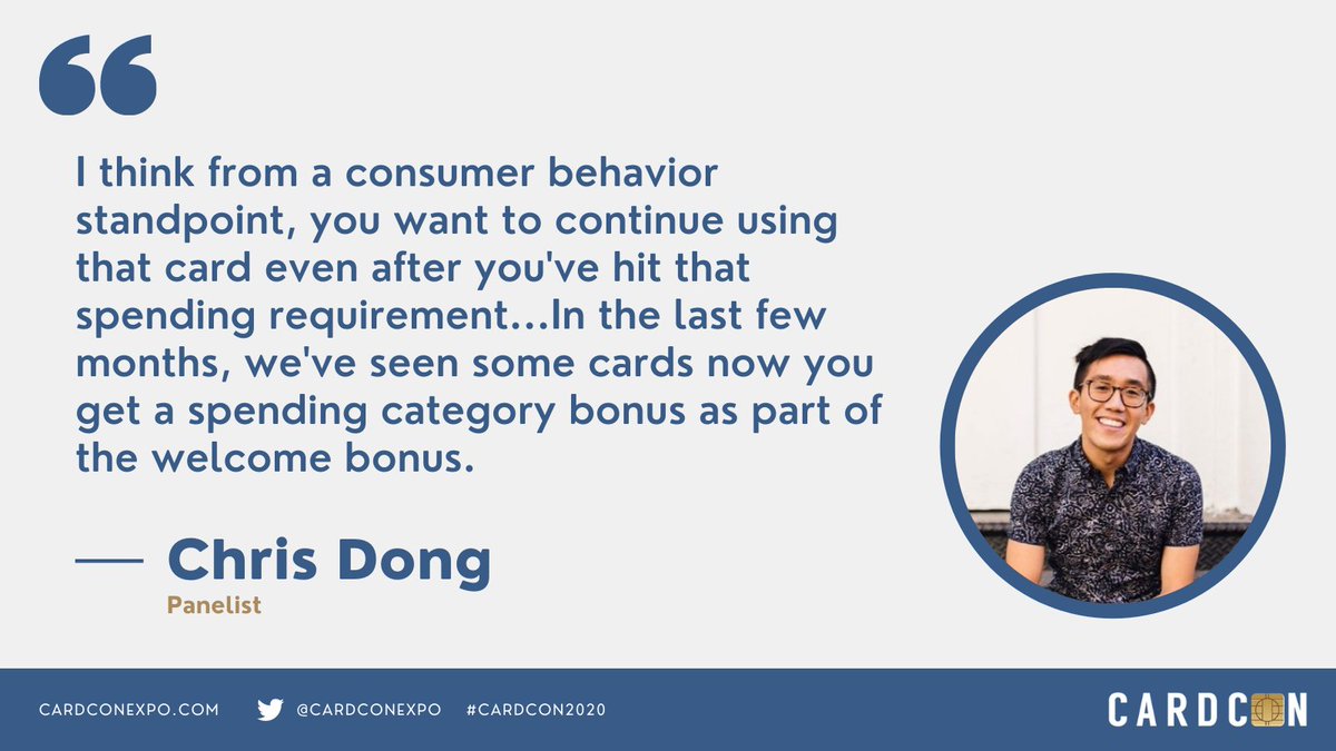 CardConExpo's tweet photo. Panelist @thechrisflyer of @thepointsguy discusses consumer behavior on spending at #CardCon2020. https://t.co/2vXMppcSGQ