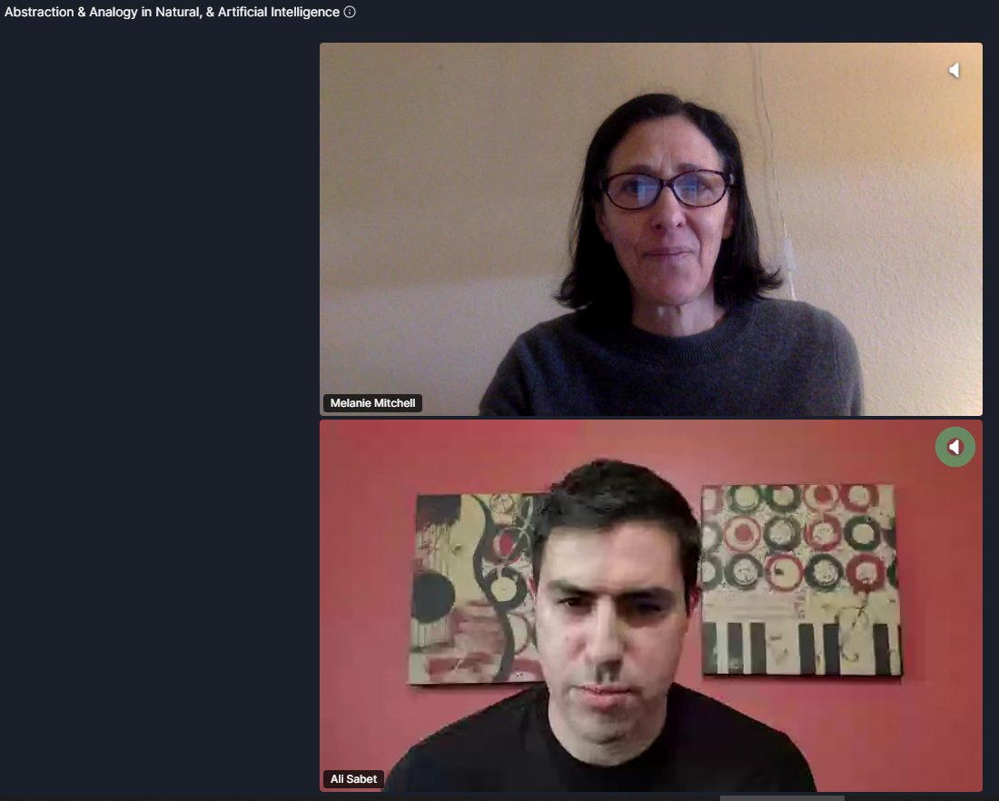 MarkDHeiLong's tweet image. Great talk from Dr. Melanie Mitchell on &quot;Abstraction &amp;amp; Analogy in Natural, &amp;amp; AI&quot;. How #AI learns, and how what it learns differs from what humans learn. Fascinating &amp;amp; insightful research into #DeepLearning @TMLS_TO #TMLS2020 attended by @quantuity &amp;amp; @QAI_Consulting