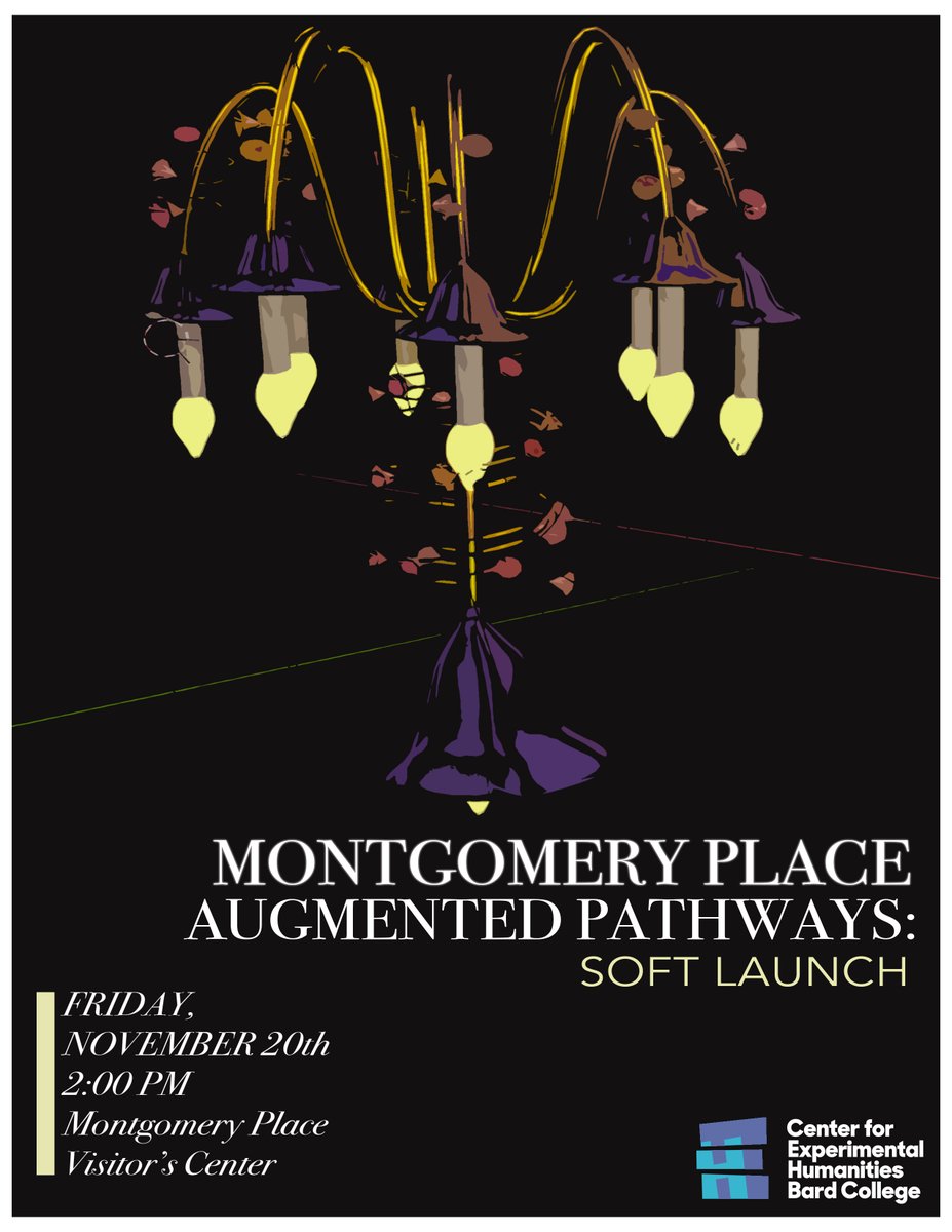 Bard_EH's tweet photo. Join us this Friday, November 20th at 2PM for the soft launch of Augmented Pathways at Montgomery Place!

Due to COVID restrictions, only those in the Bard community will be able to participate.

#augmentedreality #montgomeryplace #experimentalhumanities #bardcollege https://t.co/LMDeUBxoTJ