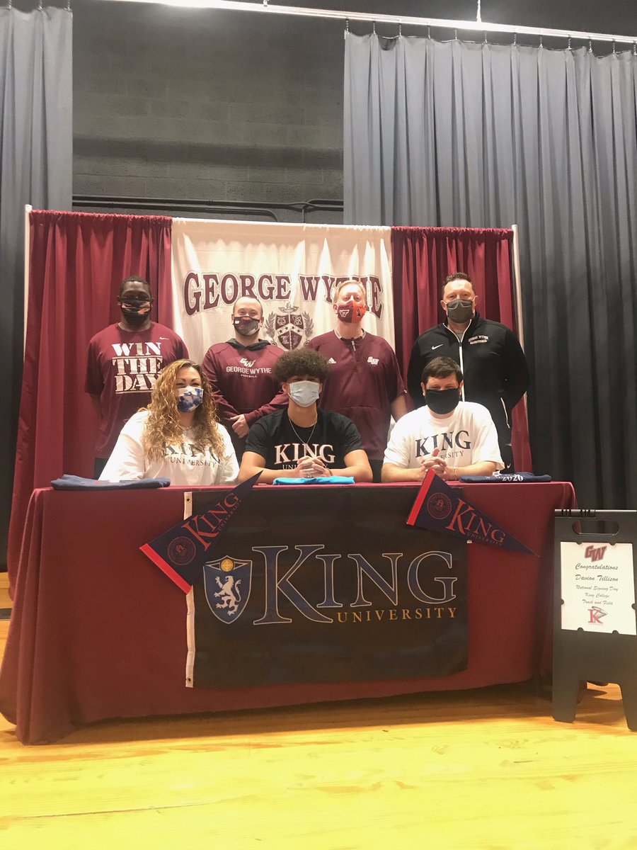 gwmaroonsAD's tweet photo. Congratulations to Davion Tillison as he signed a LOI to continue his Track and Field Career at King University. GWHS is proud of Davion and wishes him the best of luck! https://t.co/v7W8HIkfHG