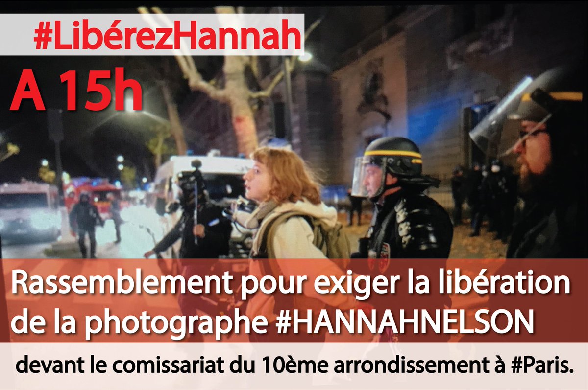 AntoinCamara's tweet photo. Rassemblement jusqu'à la libération de #HANNAHNELSON 

#ViolencesPolicieres https://t.co/qALAP01vKp