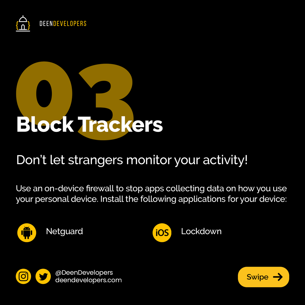 3. Block trackers