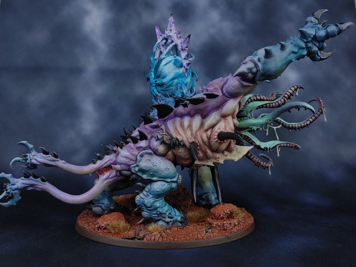 NOVACharity's tweet image. Miniac and his subscribers have painted life into 4 amazing armies for the 2020 Fall Raffles. Shown here is a Mutalith from the Thousand Sons army, painted by the NOCF Artist Consortiums own @brushforhire ! The drawing will be on December 4, 2020. 
novaopenfoundation.org